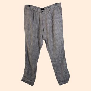 Todd Snyder Linen Plaid Slim Pants